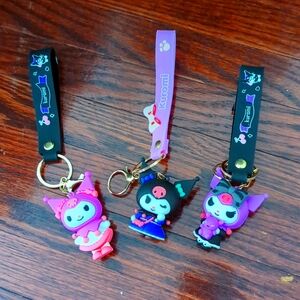Kuromi keychain set of 3